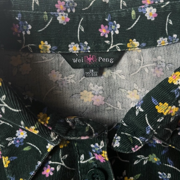 Vintage Corduroy Floral Button-Up - Picture 2 of 2